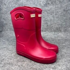Kids Hunter Rainboots Size 3 Target Red Rubber Shoes